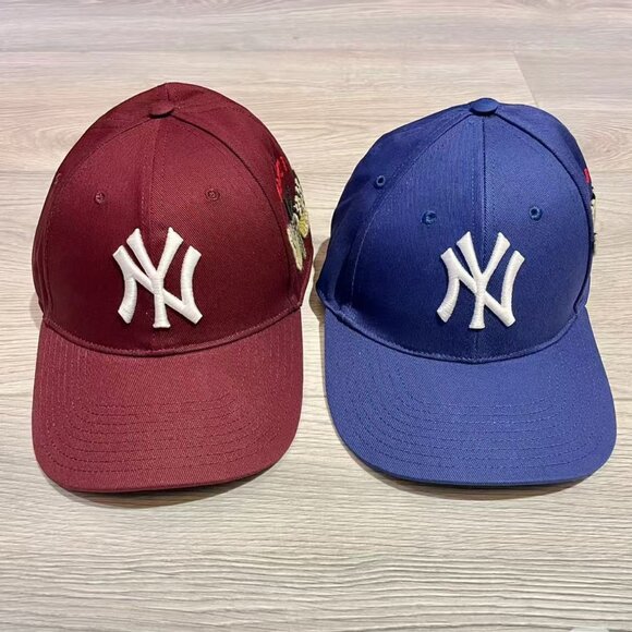 NWT Authentic Gucci x NFL Yankees Butterfly Embroidered Baseball Cap Hat Blue - Picture 3 of 6